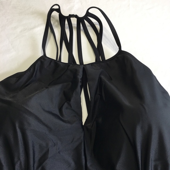 Plus Size Black One Piece Swimsuit - Picture 4 of 7